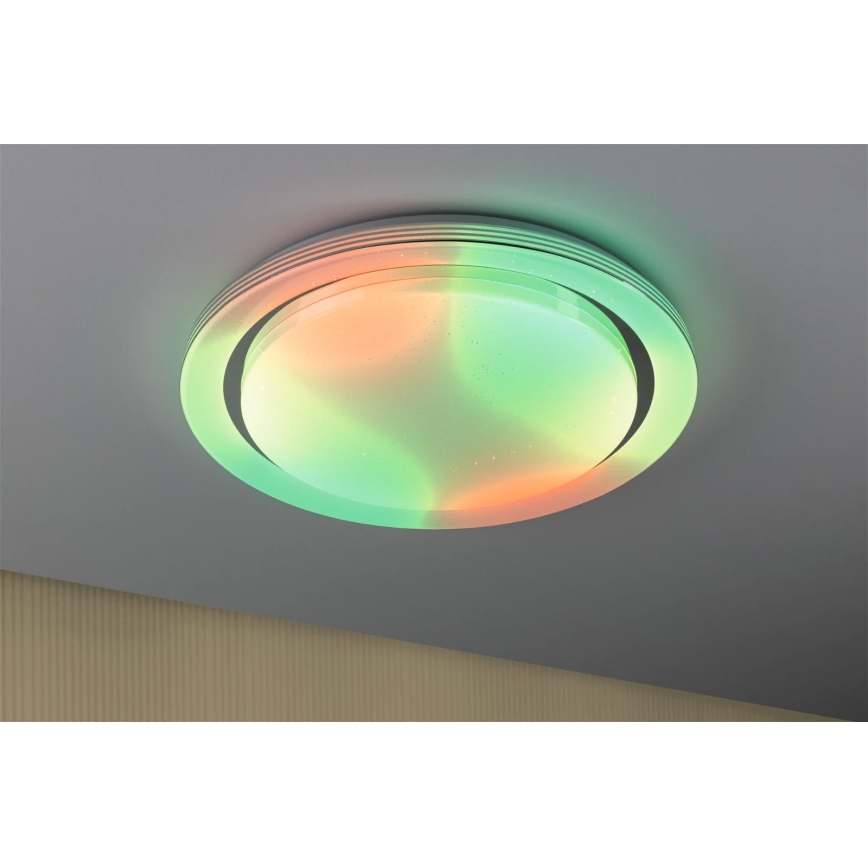 Paulmann 70547 - LED RGBW/38,5W Himmennettävä kattovalo RAINBOW 230V 3000-6500K + kauko-ohjain