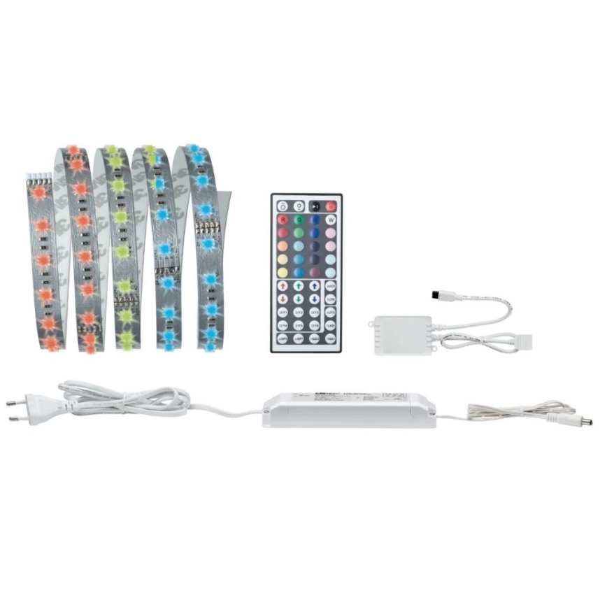 Paulmann 70587 - LED RGB/20W Himmennettävä nauha MAXLED 1,5m 230V + kauko-ohjain