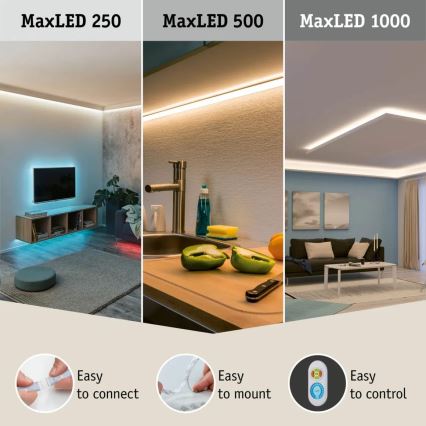 Paulmann 70623 - LED/10W IP44 Himmennettävä kylpyhuone valonauha MAXLED 1,5 m 2700-6500K 230V + kauko-ohjaus