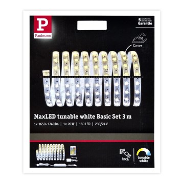 Paulmann 70624 - LED/20W Himmennettävä nauha MAXLED 3m 230V + kauko-ohjaus