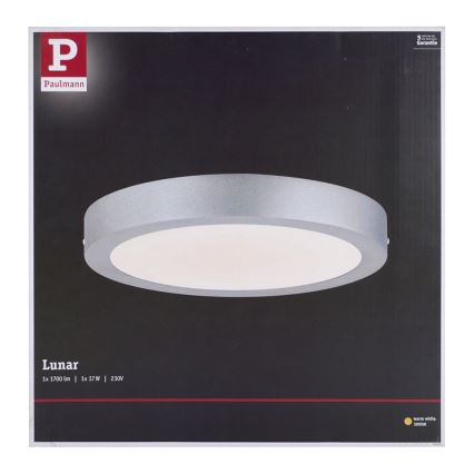 Paulmann 70655 - LED/17W Kattovalo LUNAR 230V halkaisija 30 cm mattakromi