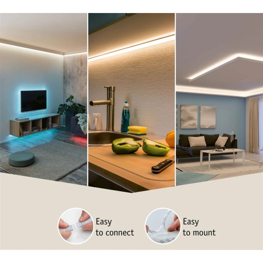 Paulmann 70671 - LED/18W IP44 Himmennettävä kylpyhuone valonauha MAXLED 1,5 m 6500K 230V