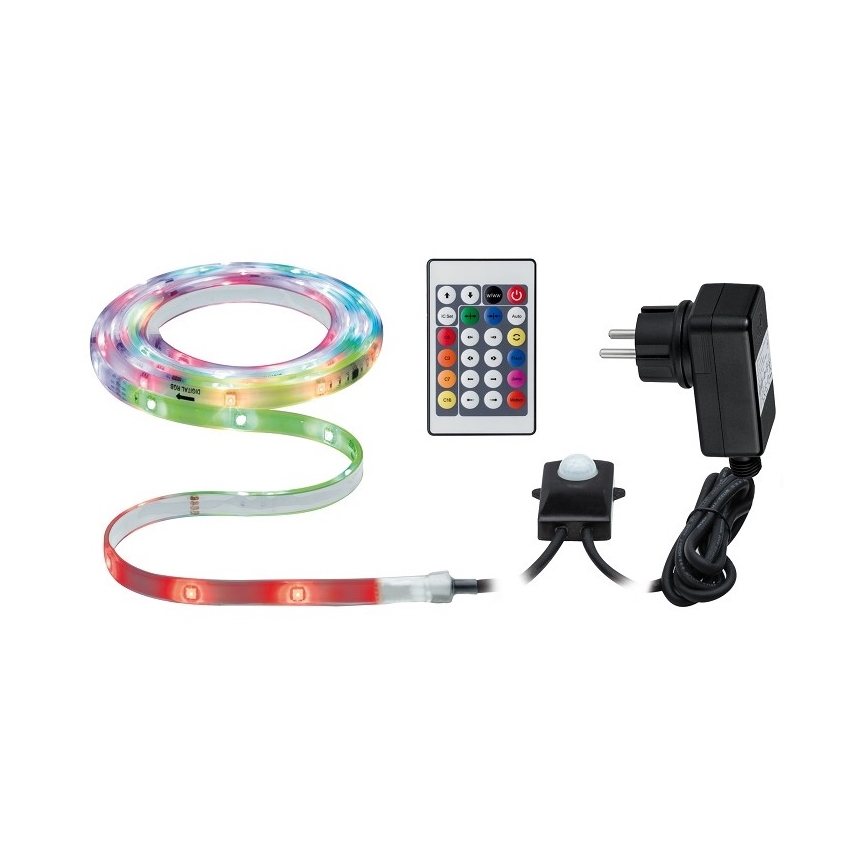 Paulmann 70698 -LED RGB/6,4W IP67 Himmennettävä valonauha ulkokäyttöön WATERLED 3m 230V+ kauko-ohjain