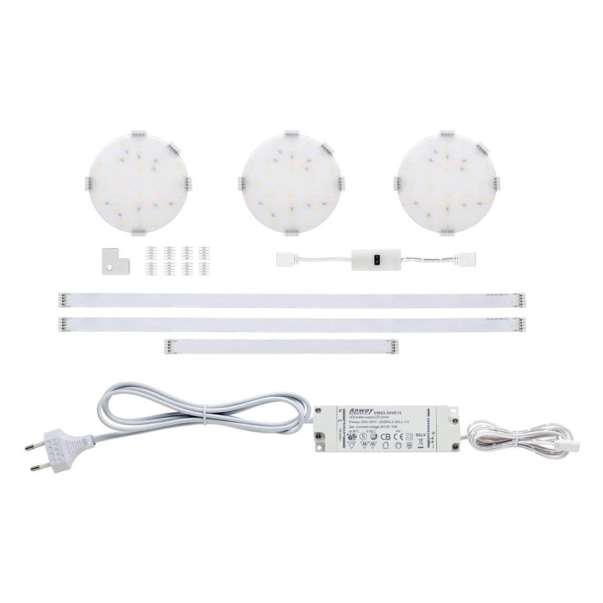 Paulmann 70711 - SETTI 3xLED/2,8W Huonekalujen anturivalaistus SOFTPAD 230V 2700K