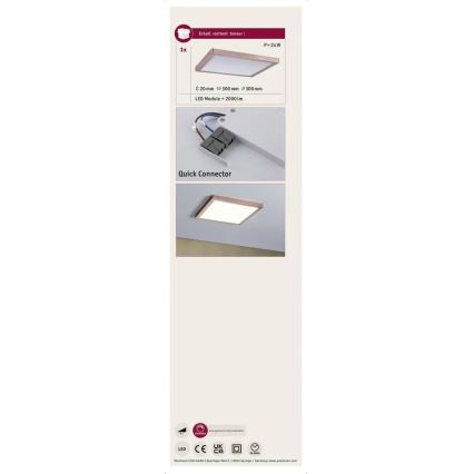 Paulmann 70873 - LED/24W Himmennyspaneeli ATRIA 230V 2700K 30x30 cm Ruusukulta