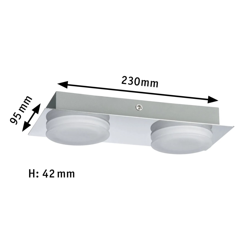 Paulmann 70883 - 2xLED/4,7W IP23 Kylpyhuoneen seinävalaisin DORADUS 230V