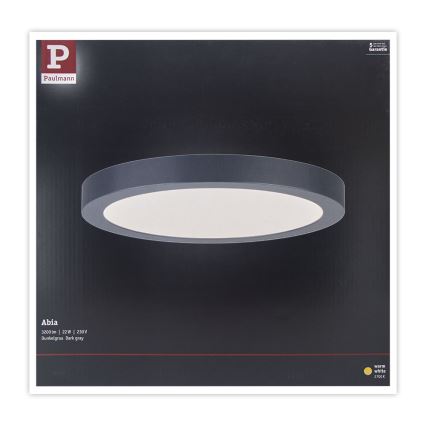 Paulmann 70988 - LED/22W Kattovalo ABIA 230V antrasiitti