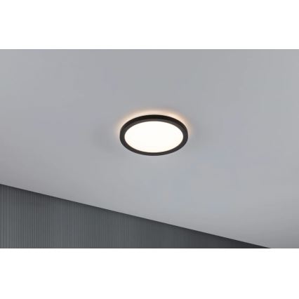 Paulmann 70997 - LED/11,2W Liitetty paneeli ATRIA 230V 3000K halkaisija 19 cm musta