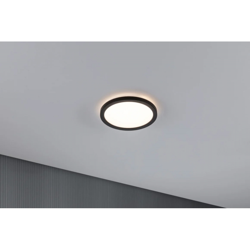 Paulmann 70997 - LED/11,2W Liitetty paneeli ATRIA 230V 3000K halkaisija 19 cm musta