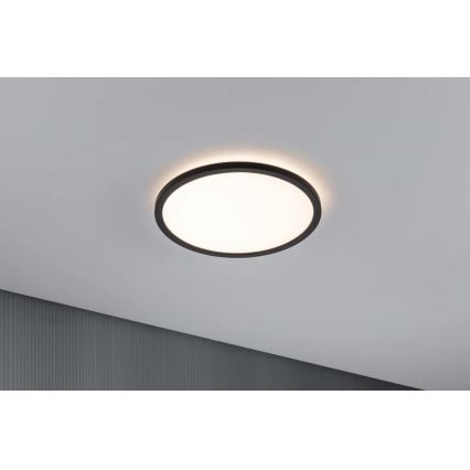 Paulmann 70998 - LED/16W Liitetty paneeli ATRIA 230V 3000K halkaisija 29,3 cm musta