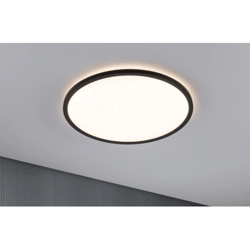 Paulmann 70999 - LED/22W Himmennyspaneeli ATRIA 230V 3000K halkaisija 42 cm musta