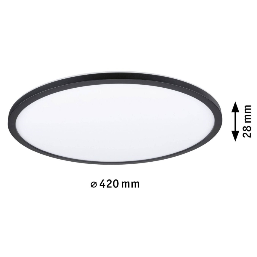 Paulmann 70999 - LED/22W Himmennyspaneeli ATRIA 230V 3000K halkaisija 42 cm musta
