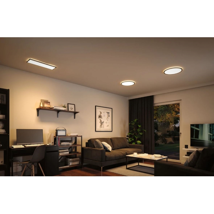 Paulmann 71002 - LED/22W Himmennyspaneeli ATRIA 230V 3000K 42x42 cm musta