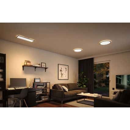 Paulmann 71003 - LED/22W Himmennyspaneeli ATRIA 230V 3000K 20x58 cm musta