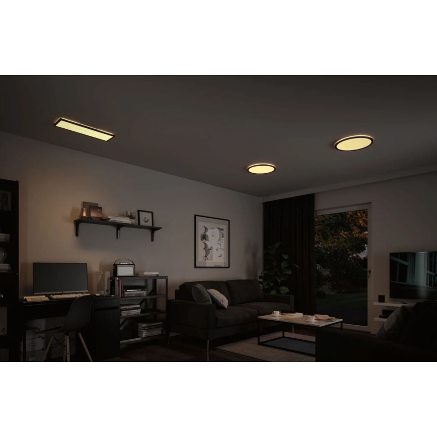 Paulmann 71003 - LED/22W Himmennyspaneeli ATRIA 230V 3000K 20x58 cm musta