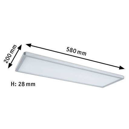 Paulmann 71020 - LED/20W RGBW Himmennyspaneeli ATRIA 230V 4000K 20x58 cm + kauko-ohjaus