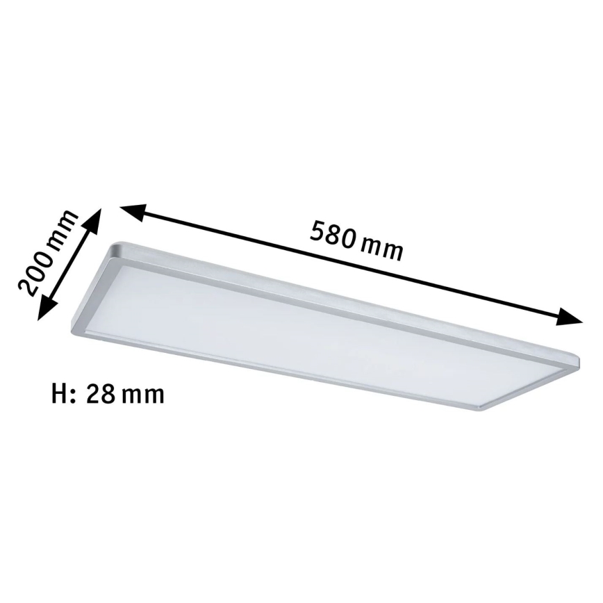 Paulmann 71020 - LED/20W RGBW Himmennyspaneeli ATRIA 230V 4000K 20x58 cm + kauko-ohjaus