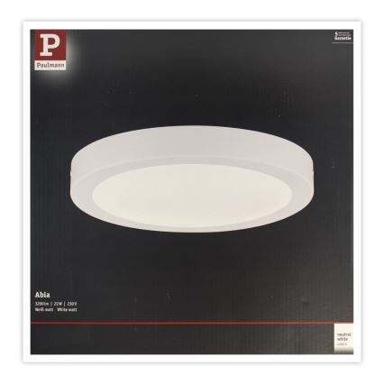 Paulmann 71021 - LED/22W Kattovalo ABIA 230V valkoinen