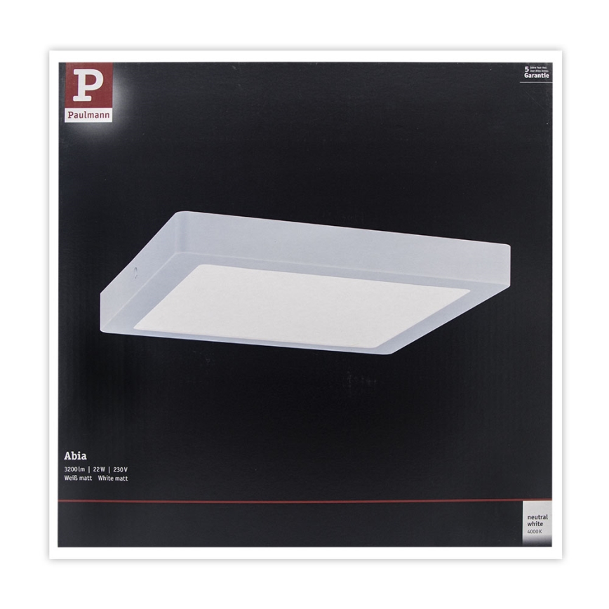 Paulmann 71022 - LED/22W Kattovalo ABIA 230V valkoinen