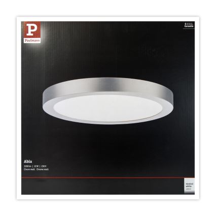 Paulmann 71023 - LED/22W Kattovalo ABIA 230V mattakromi
