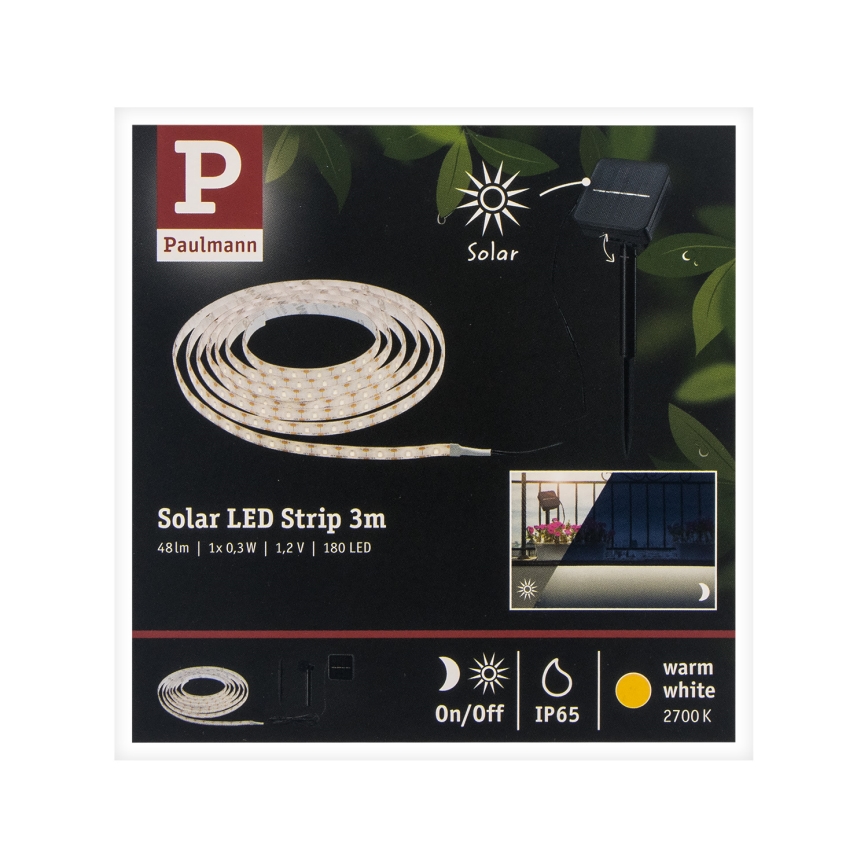 Paulmann 78896 - LED/0,3W IP44 Solar nauha 3m 1,2V 1000 mAh