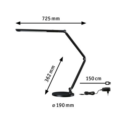 Paulmann 78912 - LED/10,6W Himmennettävä pöytälamppu FLEXBAR 230V 3000/4000/6500K