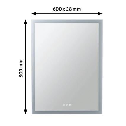 Paulmann 78951 - LED/22W IP44 Himmennettävä kylpyhuone lämmitetty peili kanssa taustavalo 230V