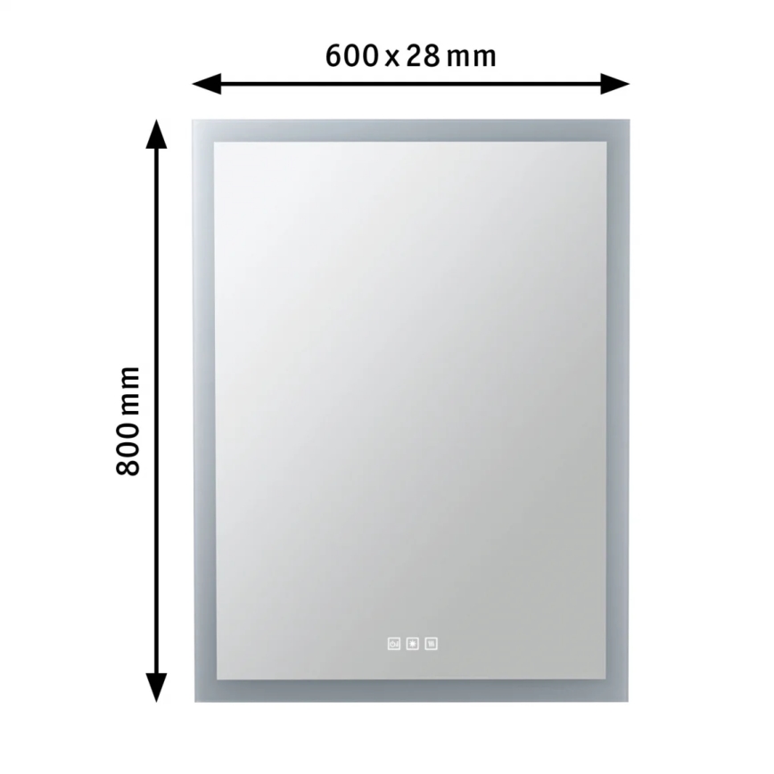 Paulmann 78951 - LED/22W IP44 Himmennettävä kylpyhuone lämmitetty peili kanssa taustavalo 230V