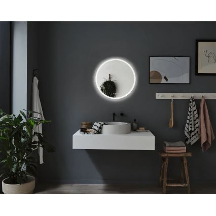 Paulmann 78952- LED/21W IP44 Himmennettävä kylpyhuone lämmitetty taustavalaistu peili MIRA 230V