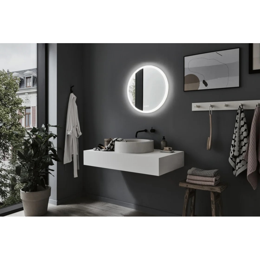 Paulmann 78952- LED/21W IP44 Himmennettävä kylpyhuone lämmitetty taustavalaistu peili MIRA 230V