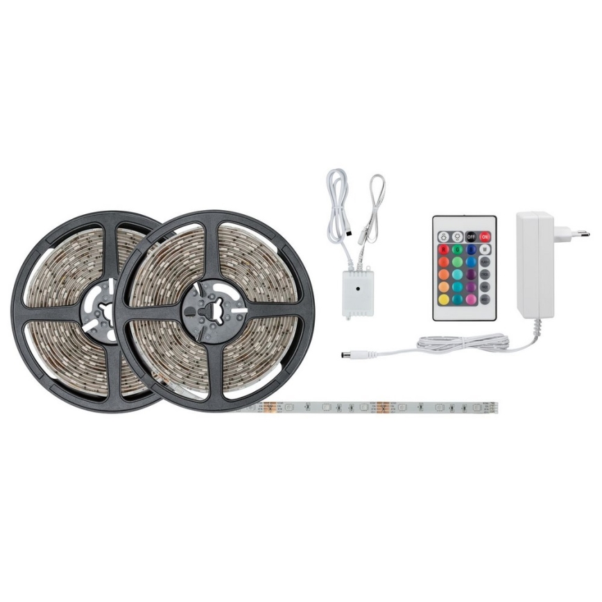 Paulmann 78980 - LED RGB / 28W himmennettävä nauha yksinkertainen 10m 230V + RC