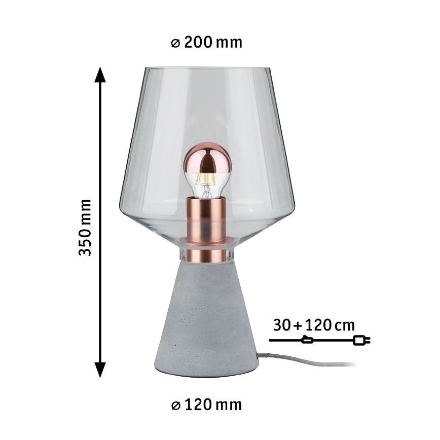 Paulmann 79665 - 1xE27/20W Pöytävalaisin NEORDIC YORIK 230V