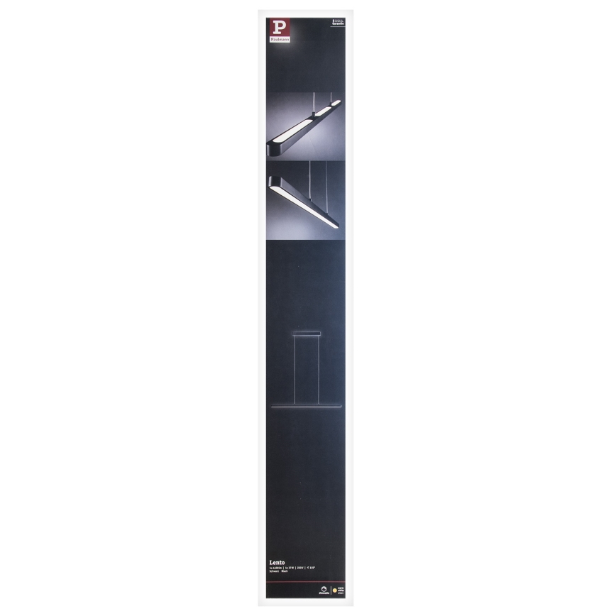Paulmann 79693 - LED/42W Himmennettävä kattokruunu johdossa LENTO 230V musta