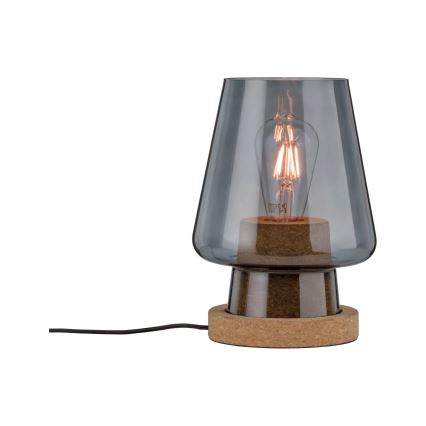 Paulmann 79736 - 1xE27/20W Pöytävalaisin IBEN 230V savunharmaa