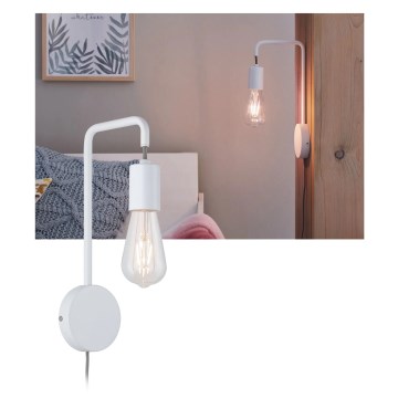 Paulmann 79811 - 1xE27/40W Seinävalaisin CALVANI 230V valkoinen