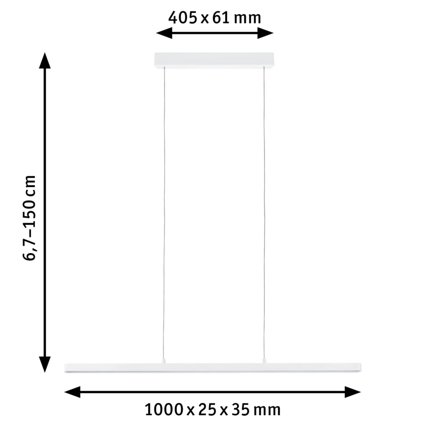 Paulmann 79903 - LED/43W Himmennettävä kattokruunu johdossa SMART LENTO 230V 2700-6000K