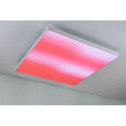 Paulmann 79910 - LED/31W RGBW Himmennettävä kattovalaisin LORIA 230V 3000–6500K 59,5 x 59,5 cm valkoinen + kaukosäädin