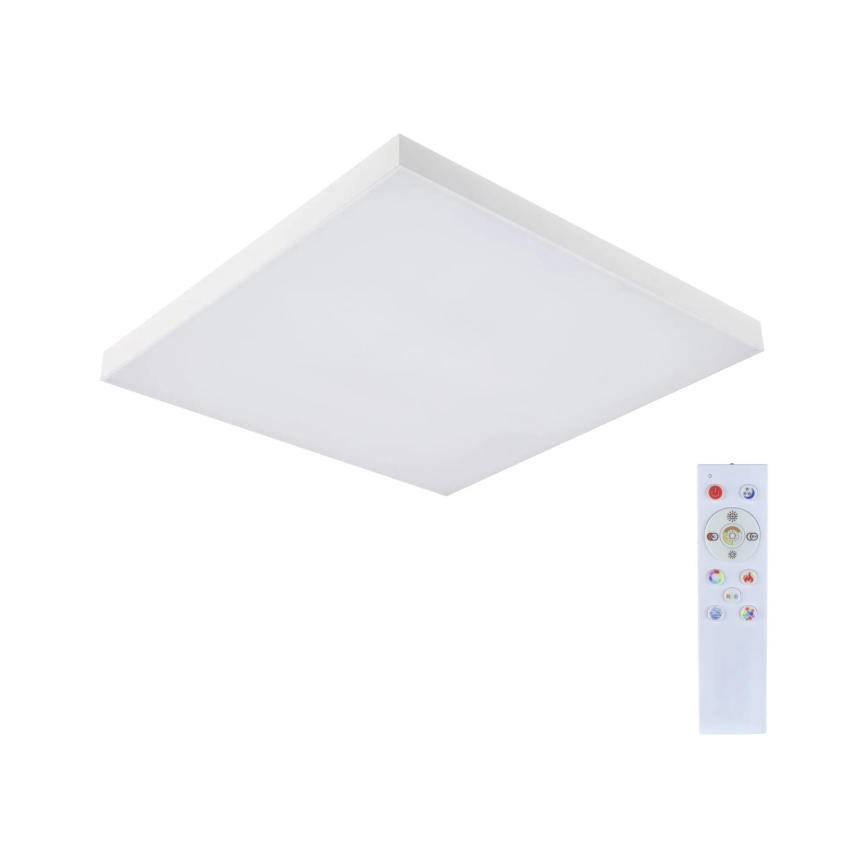 Paulmann 79910 - LED/31W RGBW Himmennettävä kattovalaisin LORIA 230V 3000–6500K 59,5 x 59,5 cm valkoinen + kaukosäädin