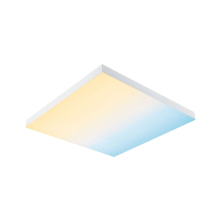 Paulmann 79910 - LED/31W RGBW Himmennettävä kattovalaisin LORIA 230V 3000–6500K 59,5 x 59,5 cm valkoinen + kaukosäädin