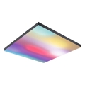 Paulmann 79913 - LED/31W RGBW Himennettävä kattovalaisin LORIA 230V 3000-6500K 59,5x59,5 cm musta + kaukosäädin
