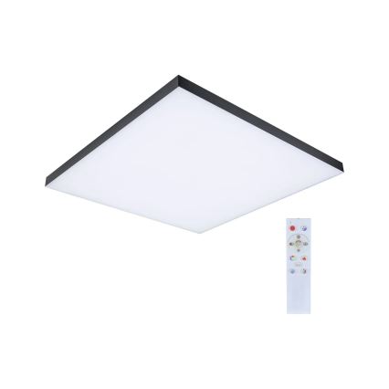 Paulmann 79913 - LED/31W RGBW Himennettävä kattovalaisin LORIA 230V 3000-6500K 59,5x59,5 cm musta + kaukosäädin