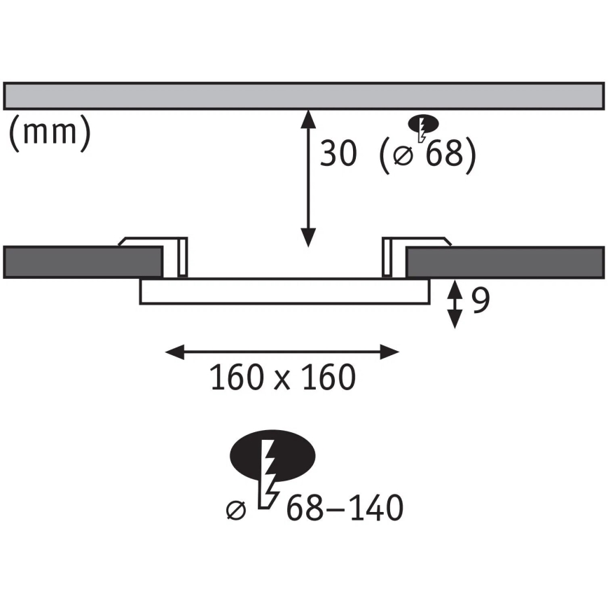 Paulmann 79948 - LED/12W IP44 Himennettävä kylpyhuoneeseen uppoasennettava alasvalo VARIFIT 230V