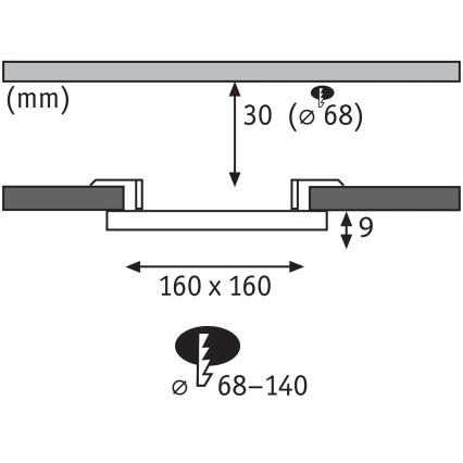Paulmann 79954 - LED/12W IP44 Himmennettävä kylpyhuoneen uppovalaisin VARIFIT 230V