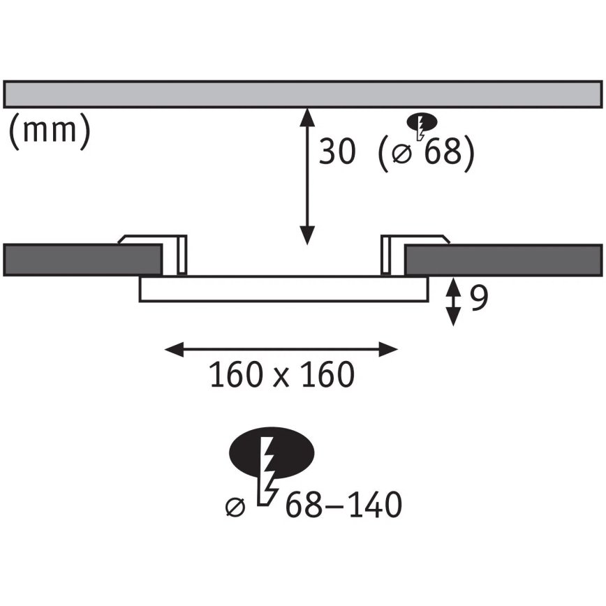 Paulmann 79954 - LED/12W IP44 Himmennettävä kylpyhuoneen uppovalaisin VARIFIT 230V
