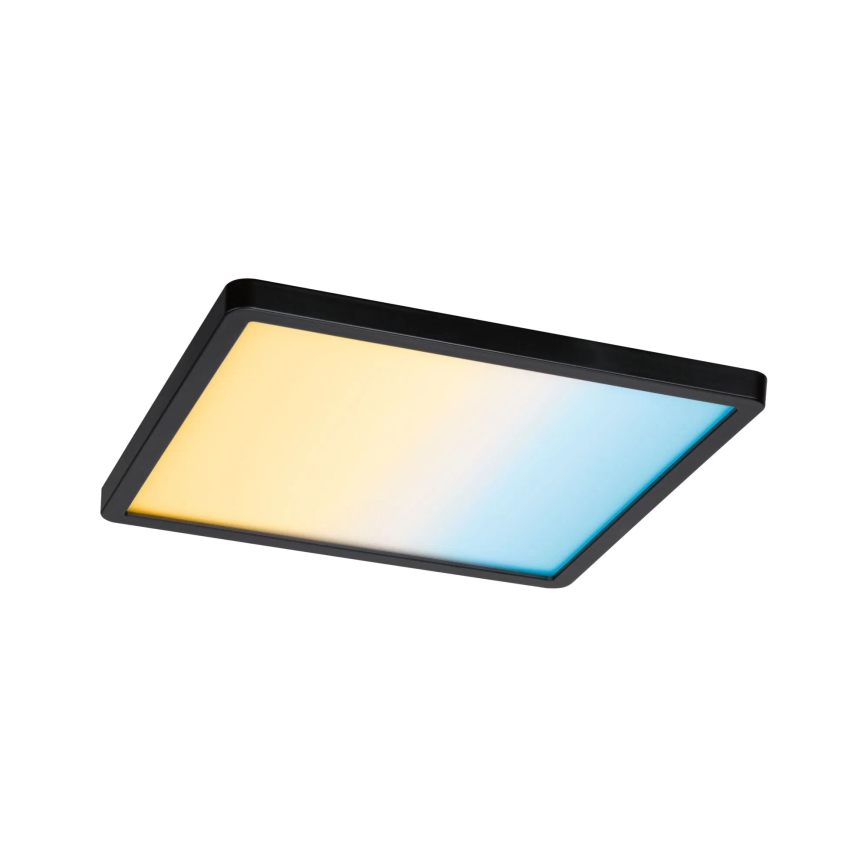 Paulmann 79967 - LED/16W IP44 Himmennettävä kylpyhuoneen upotettava kattovalaisin AREO 230V 23x23 cm musta