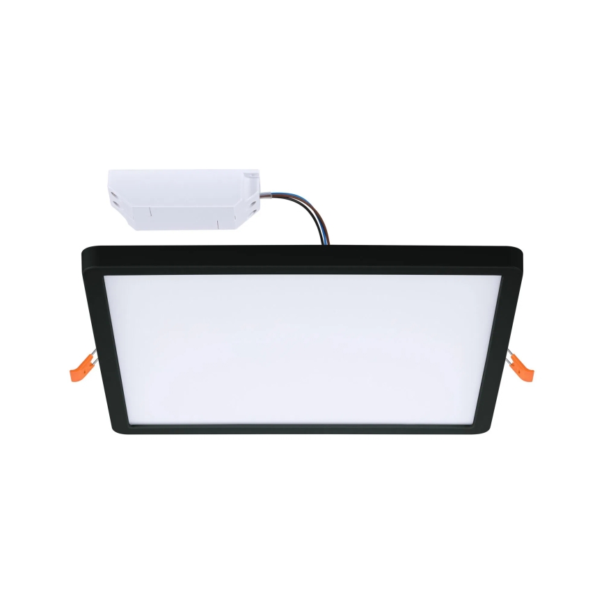 Paulmann 79967 - LED/16W IP44 Himmennettävä kylpyhuoneen upotettava kattovalaisin AREO 230V 23x23 cm musta