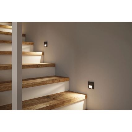 Paulmann 80001 - LED/1W Portaikon valo TSARO 230V Follow/musta