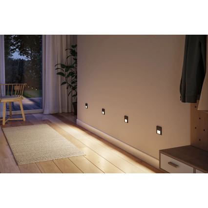 Paulmann 80001 - LED/1W Portaikon valo TSARO 230V Follow/musta