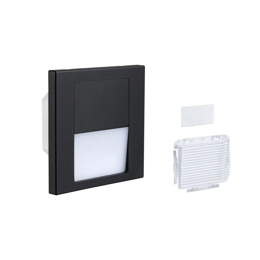 Paulmann 80001 - LED/1W Portaikon valo TSARO 230V Follow/musta
