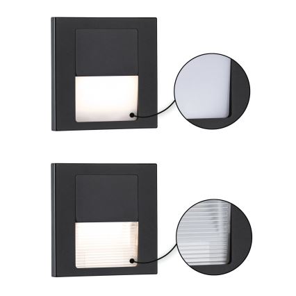 Paulmann 80001 - LED/1W Portaikkunvalo TSARO 230V Follow/musta